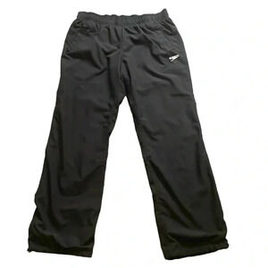 Speedo Men’s black practice joggers Mesh lining Toggle cinch ankle Size M